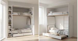 Двухъярусная складная кровать